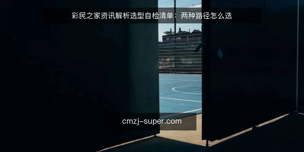 彩民之家资讯解析选型自检清单:两种路径怎么选 — 先定选型标准 配图